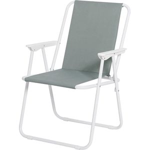 Néos® Campingstoel - Strandstoel - Visstoel - Opvouwbaar/Lichtgewicht - Met Armleuningen - Grijs- 58x53x76cm