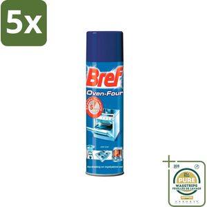 5 x Bref - Oven Spray - Tegen Hardnekkig en Ingebakken Vet - 450 ml - Grootverpakking - Oven Reiniger - Vet Verwijderen - Keuken Reiniger - Backofen Reiniger - Hardnekkig Vet