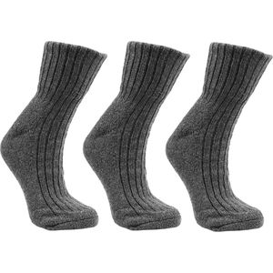 Naft Noorse sokken | wol | katoen | antraciet | maat 39-42