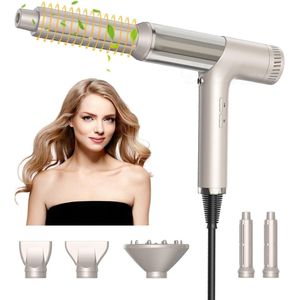 Fohnborstel - Airstyler - 5 in 1 - Multistyler - Fohnborstel Kort Haar - Hairwrap - Krulborstel - Krultang - Dupe - Haarstyler - Haardroger Met Borstel - Warmteborstel - Stijlborstel - Kort & Lang Haar - Trendy - Stylingtool - Glad Volume - Voor Het