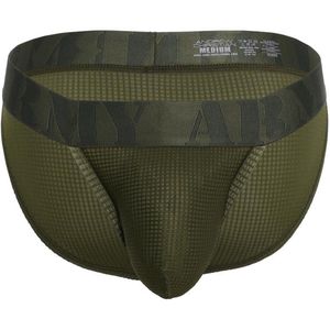 Andrew Christian Military Brief w/ ALMOST NAKED® Olive - MAAT S - Heren Ondergoed - Slip voor Man - Mannen Brief