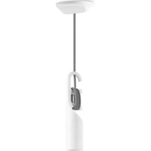 Home Sweet Home - Moderne Verlichtingspendel Move me-Twist - hanglamp geschikt voor E27 LED lichtbron - Wit - 10.5/10.5/170cm - Pendellamp geschikt voor woonkamer, slaapkamer en keuken
