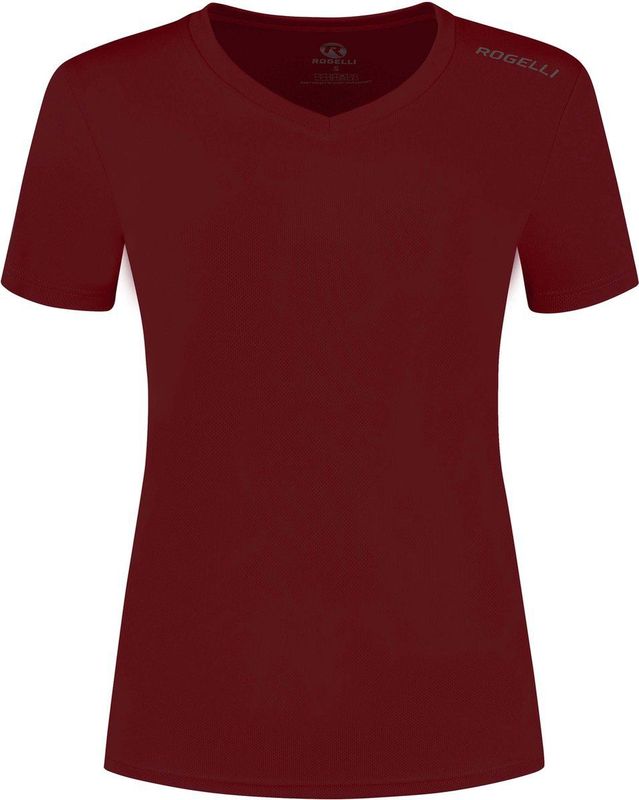 Rogelli Sportshirt Dames Korte Mouwen - Hardloopshirt - Bordeaux - L