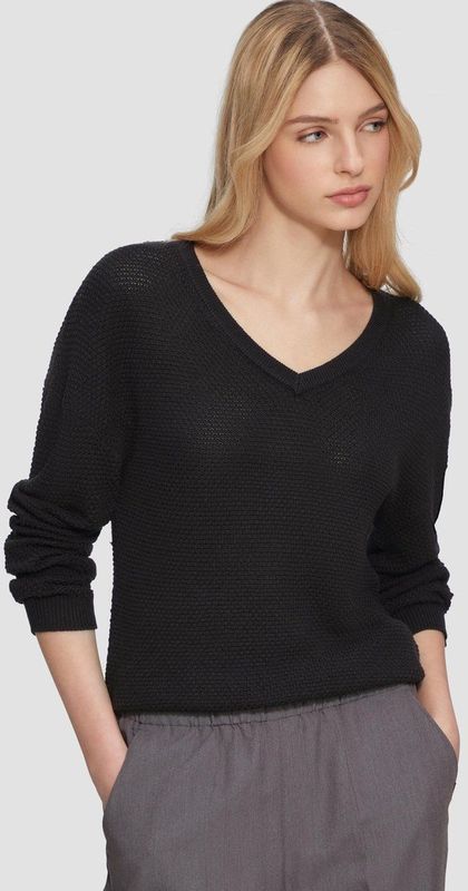Gebreide Trui - Pullover - V-hals - Katoenmix