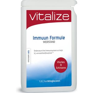 Vitalize Immuun Formule Weerstand 120 tabletten - Helpt de weerstand - Bevat de natuurlijke kruiden Echinacea en Vlierbessen