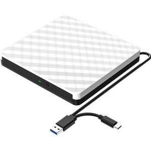 Externe USB 3.0 DVD/CD Drive - Snelle en Draagbare Optische Schijf Brandstation voor Windows en Mac