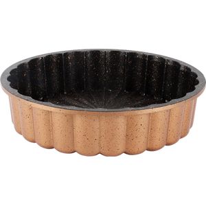 Serenk Fun Cooking Bakvorm - Tulband Bakvorm met Anti-aanbak Laag - Taartvorm - Springvorm - Goud - 28 cm