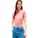 Tommy Jeans - Essential Logo2 T-shirt - Korte Mouwen - Zwart - Katoen