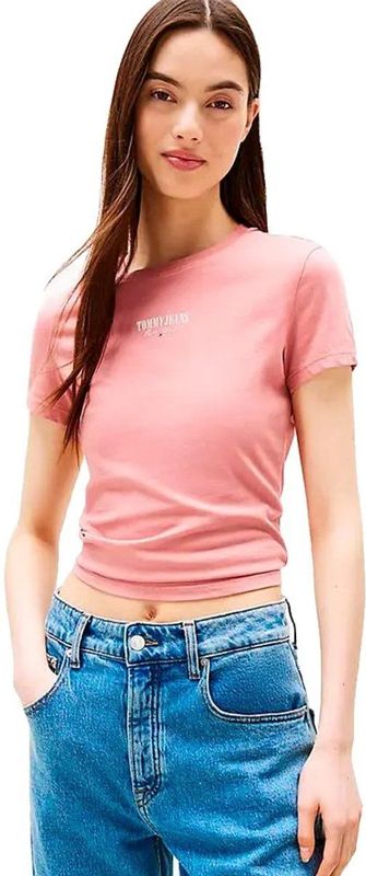 Tommy Jeans - Essential Logo2 T-shirt - Korte Mouwen - Zwart - Katoen