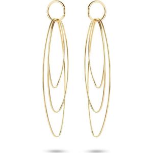 Casa Jewelry Oorhangers Regina - Zilver - Goud Verguld