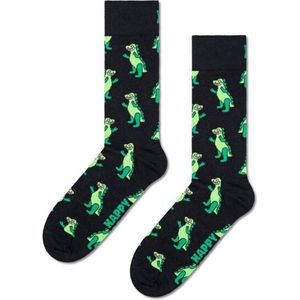 Happy Socks Dino Unisex Zwart Groen - Maat 41-46