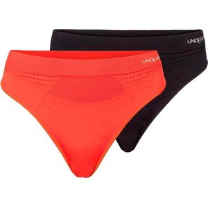 Underun Vrouwen String Duo Pack Zwart/Oranje - Hardloopondergoed - Sportondergoed - S