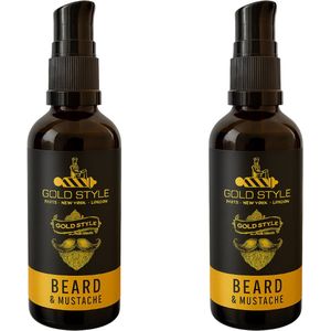 Gold Style Baardolie –2X Gold Style Baardverzorging voor Korte & Lange Baarden – 50ml – Beard & Mustache Olie - Baardolie