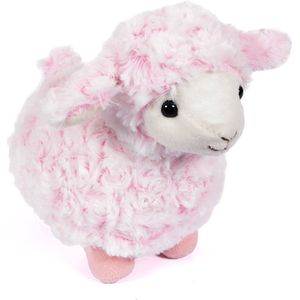 PIA Soft Toys - Pluche Knuffeldier Schaap - staand - roze - 21 cm