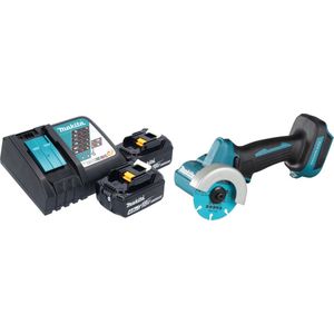 Makita DMC 300 RM accu haakse slijper 18 V 76 mm borstelloos + 2x accu 4.0 Ah + lader
