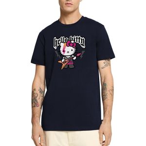 Hello Kitty In Een Rockoutfit Speelt E-gitaar Premium T Shirt Heren