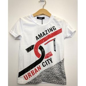 Jongens T-shirt Amazing New York Urban City wit 98/104