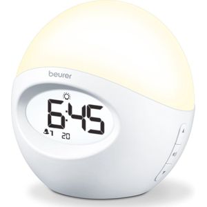 Beurer WL 32 Wake-up light – Compact - LED – Sfeerlicht kleurnuances - Sleep functie - Nachtlamp – FM radio - Alarm/Snooze – Incl. netadapter/Aux kabel - 3 Jaar garantie