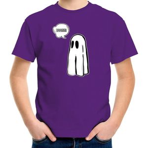 Bellatio Decorations halloween verkleed t-shirt voor kinderen - spook - paars - geest themafeest 104/110