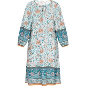 Usha - Midi Tuniekjurk - Floral Print - Regular Fit - 7/8 Mouwen