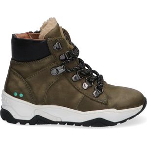 BunniesJR 221840-569 Jongens Veterboots - Groen - Leer - Veters
