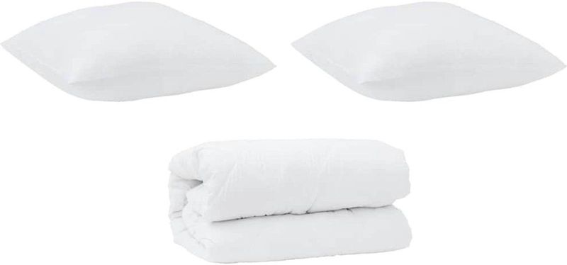 vidaXL - Dekbedovertrek Set - Wit - 260 x 220 cm - Microvezel