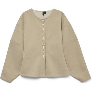 Vero Moda - Vmklea Ls O-neck Cardigan - Silver Mink/Melange - Vest