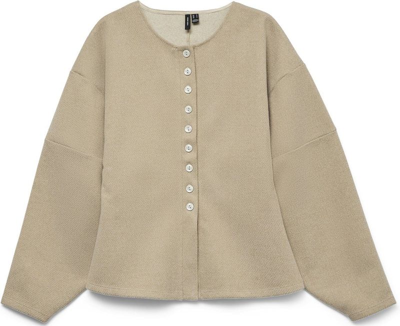 Vero Moda - Vmklea Ls O-neck Cardigan - Silver Mink/Melange - Vest