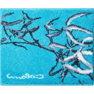 Badmat Colani Ultrazacht en Absorberend Antislip 5 jaar garantie - WC-sjabloon o.A. 50x60 cm Turkoois
