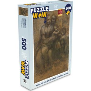 Puzzel Maria met kind en Sint-Anna - Leonardo da Vinci - Legpuzzel - Puzzel 500 stukjes