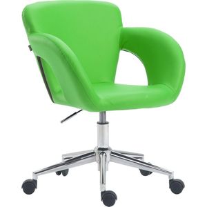 Bureaustoel - Kantoorstoel - Scandinavisch design - In hoogte verstelbaar - Kunstleer - Groen - 62x56x91 cm