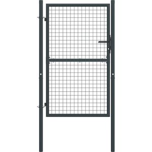 The Living Store Tuinpoort Grid - 100 x 200 cm - Stabiel en roestbestendig - Antraciet