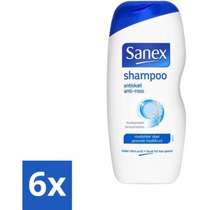 Sanex - Shampoo - Anti-Roos - Tegen Schilfers - 250 ml - Voordeelverpakking - 6 stuks