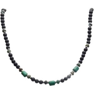 Bela Donaco - Herenketting Classic B4 – Onyx – Turquoise – Sterling Zilver