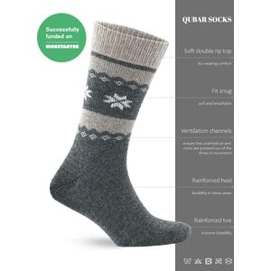 Qubar Socks - Alpaca Sokken - Snowflake