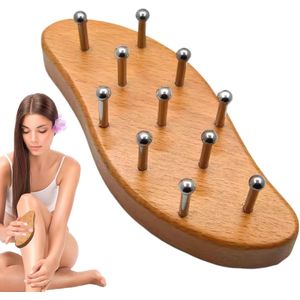 Houten Hoofdhuid Scrub Borstel | Massagekam voor Haargroei en Ontspanning