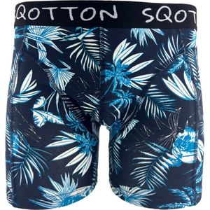 Boxershort - SQOTTON® - Jungle - Marineblauw - Maat M