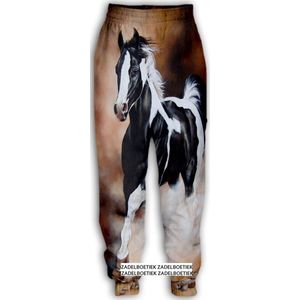 Joggingbroek paardenprint - bont paard - trainingsbroek - vrijetijdsbroek - maat 2XL