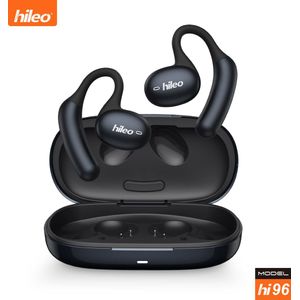 hileo hi96 - Draadloze Oordopjes met Oplaadcase – Zwart - Sport - Open-Ear comfort - Bluetooth V5.4 oordopjes – Draadloze oortjes – Geschikt voor IOS/Android