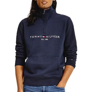 Tommy Hilfiger - Zipper Pullover Donkerblauw - Maat L - Regular-fit