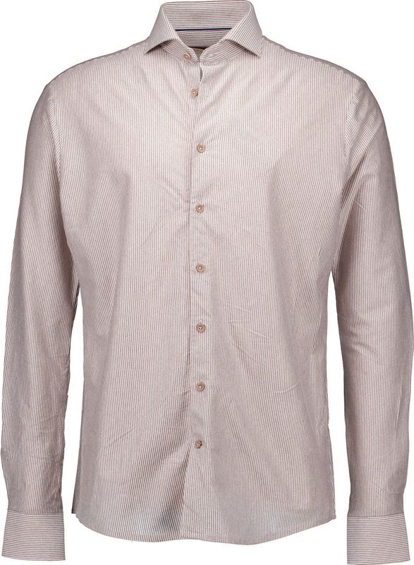 John Miller - Lange Mouw Overhemd - Lichtbruin - 5141235