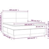 vidaXL-Boxspring-met-matras-stof-zwart-160x200-cm