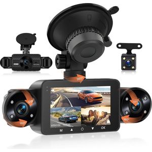 Dashcam voor auto voor en achter – Dual dashcam – Voor- en achtercamera – Autocamera – Full HD dashcam – Dashcam met nachtzicht – Dashcam met bewegingssensor – Groothoeklens – Parkeermodus – Loop recording – Dashcam met SD-kaart