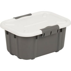 BranQ Velur - Opslagcontainer met deksel 3.6L - Opberger - donkergrijs