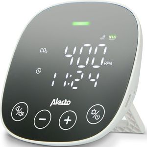 Alecto AQ30 - CO2 Meter met Professionele NDIR Sensor - Luchtvochtigheidsmeter met Alarmsignaal Bij Slechte Ventilatie