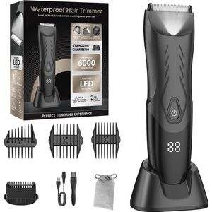 Alles-in-één intiem scheerapparaat voor mannen - Waterdichte bodygroomer met precisielampje en snel opladen