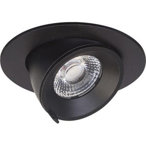 Inbouwspot Banaan Rond Zwart 6.5Watt Led IP40