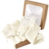 Vertbaudet - 4-delige Set - Babypakje - Effen Tricot - Vestje Broek Sloffen Body