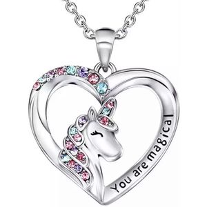 Akyol - unicorn ketting – fantasie – ketting voor meiden – unicorn – eenhoorn – cadeau – gift - unicorn ketting - geluksketting - ketting voor meisjes - unicorn cadeau - meisjes - verjaardag - eenhoorn