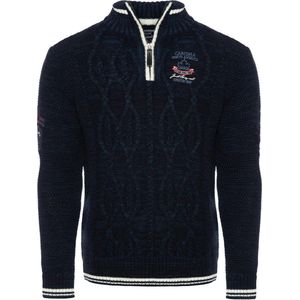 Premium Carisma Heren Trui Gebreid Met Rits Navy 7804 - XL